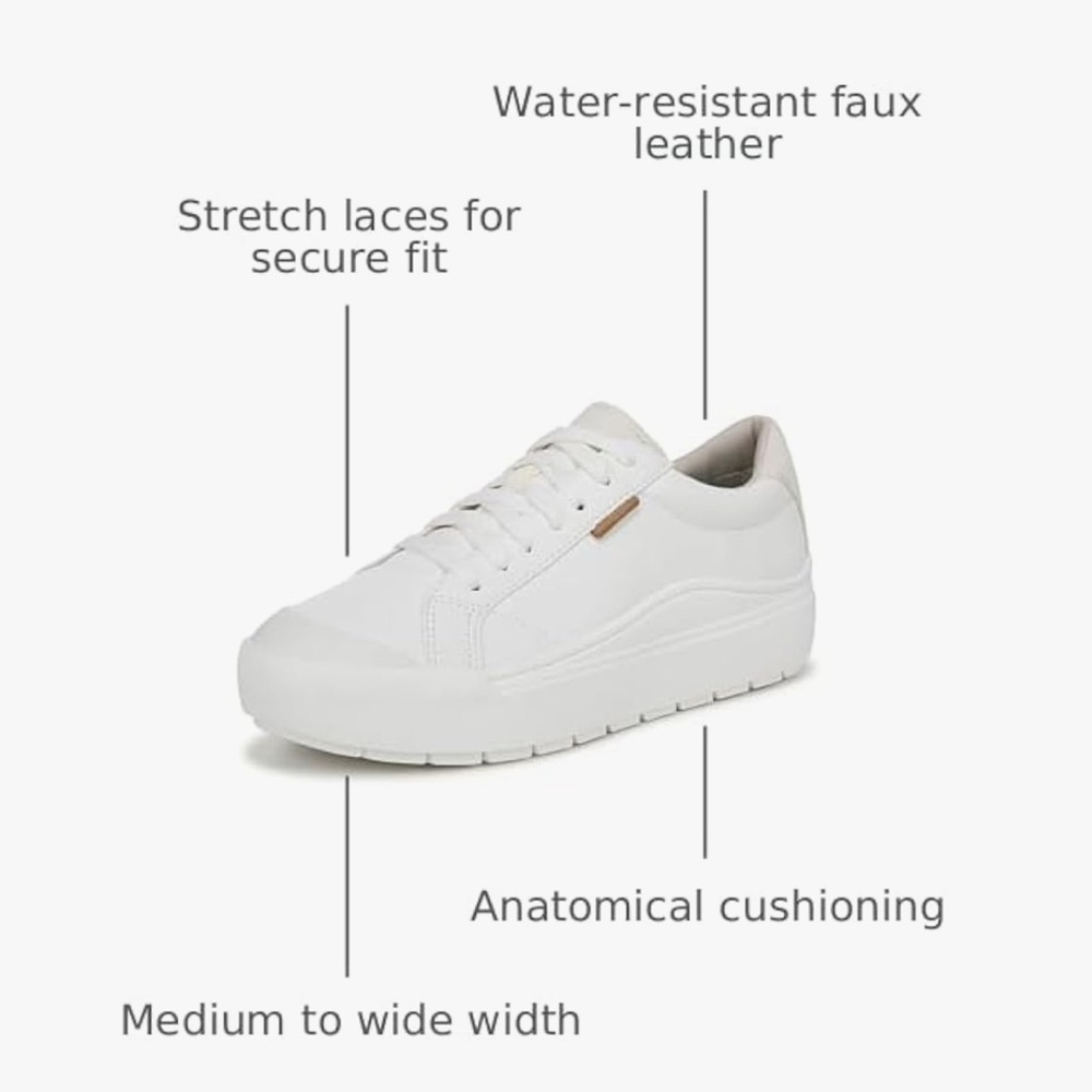 Dr Scholls Time Off White Sneaker - Picture 3 of 12